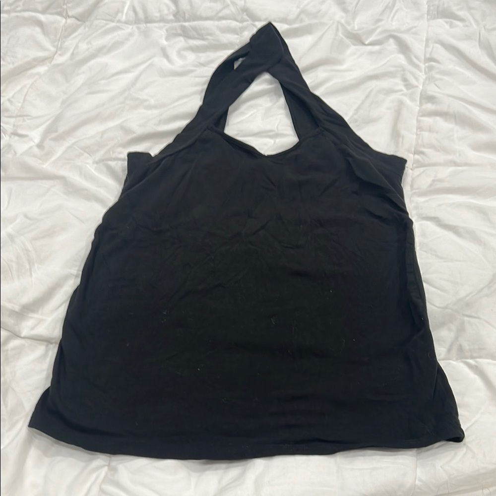 SHEIN Black Asymmetrical Cut Out Tank Top